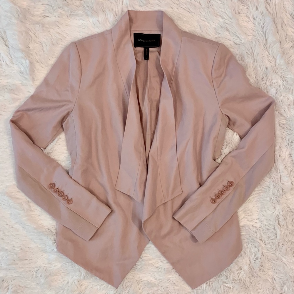 BCBG MaxAzria Aubree Blush Collared Jacket